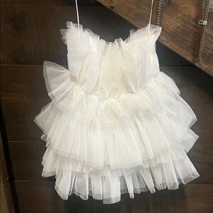 Strapless Altard state white tulle dress